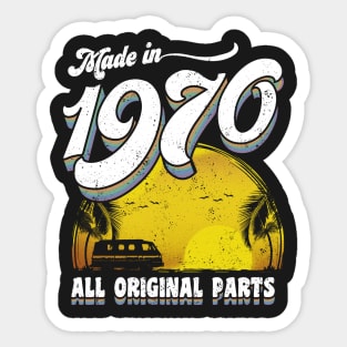 Made in 1970 All Original Parts Sticker